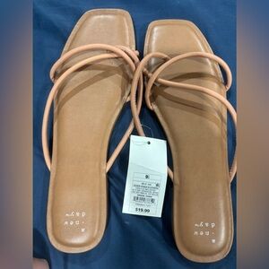A New Day Women's Brown Strappy Sandals